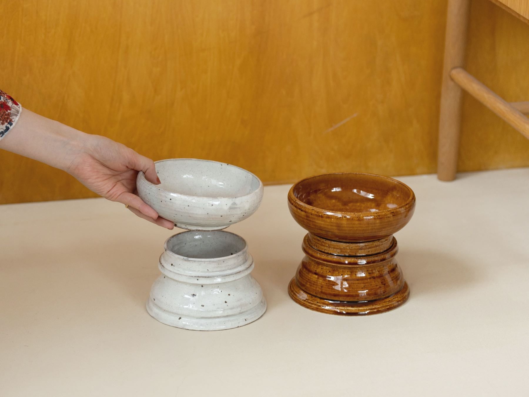 オルネドフォイユ　オルネコ フードボウルスタンドセット オルネコ・フードボウルスタンド Calm｜オルネコ（フードボウル