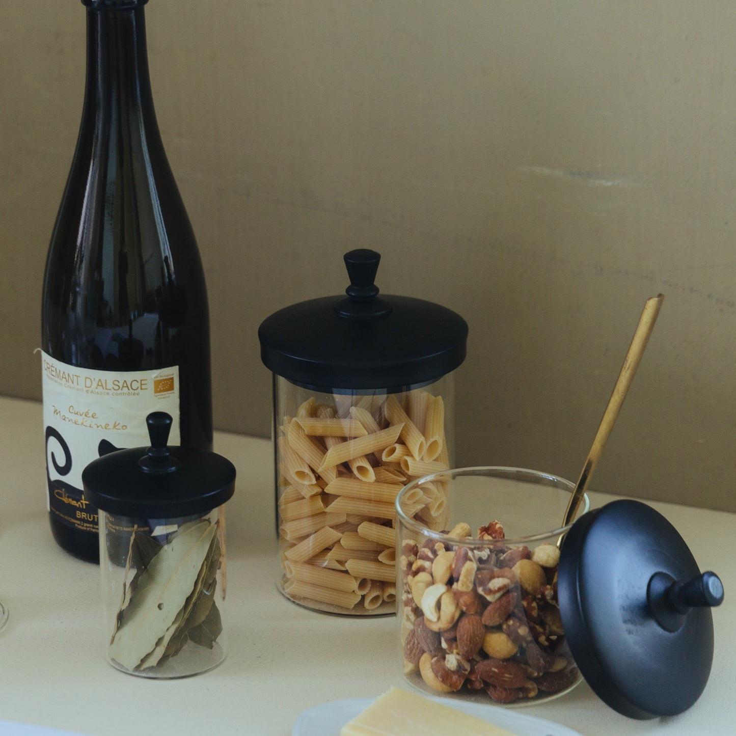 ティム ガラスジャー/ブラック