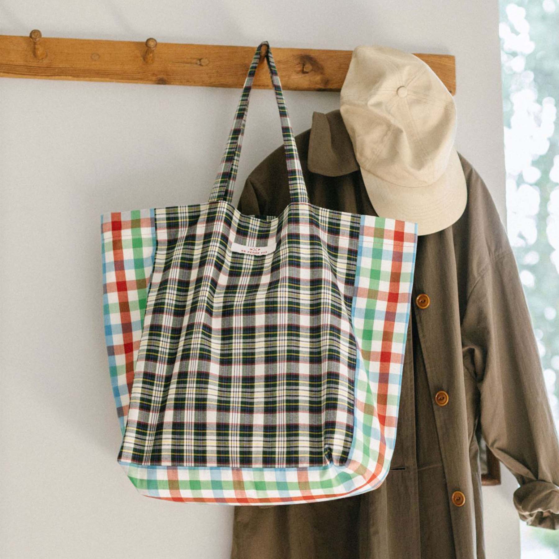 ne pense pas チェックトートバッグ｜バッグ｜オルネ ド フォイユ公式