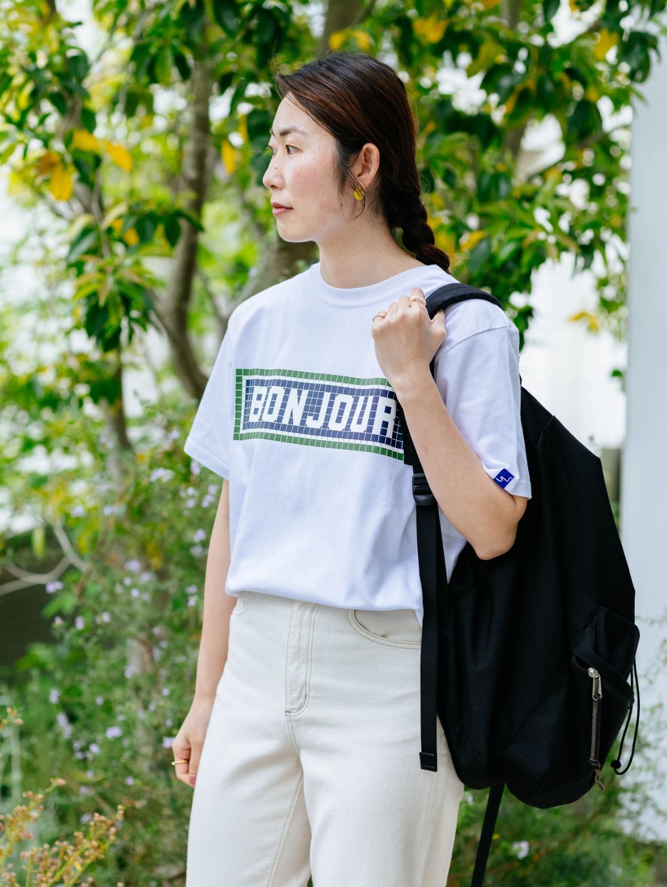 【レア】fra-foa RARE OF THE LOOP ホワイトTシャツ L LA VIE EST AVENTURE フレンチプリントTシャツ｜洋服｜オルネ ド