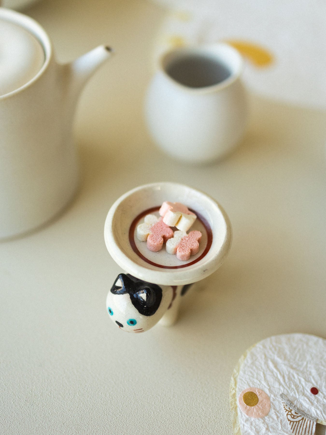 ま工房 子守り猫/豆皿(別注)