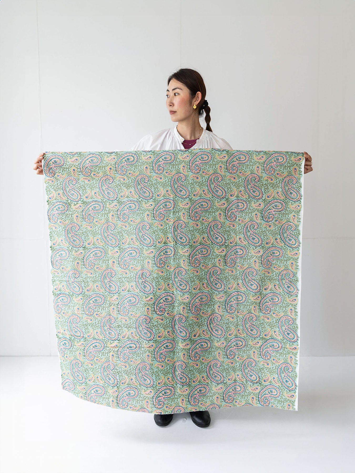カットクロス ブロックプリント(約100cm角)