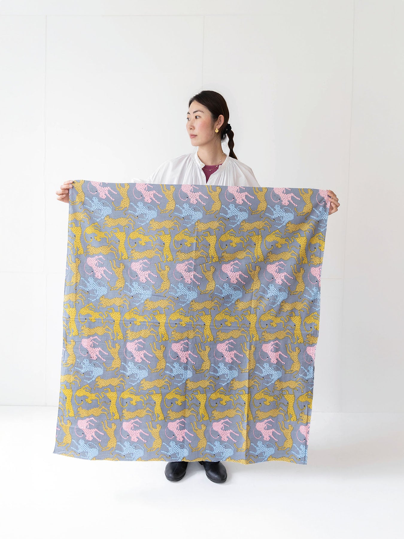 カットクロス ブロックプリント(約100cm角)
