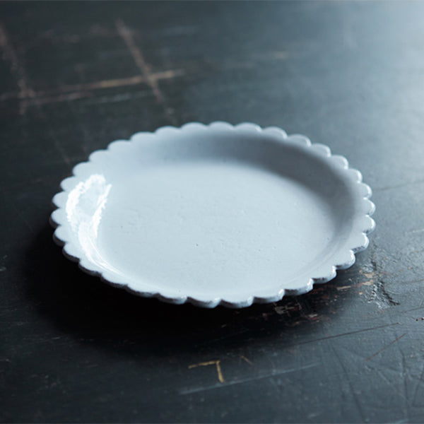 Astier de Villatte プレート 21cm／Daisy – Orné de Feuilles