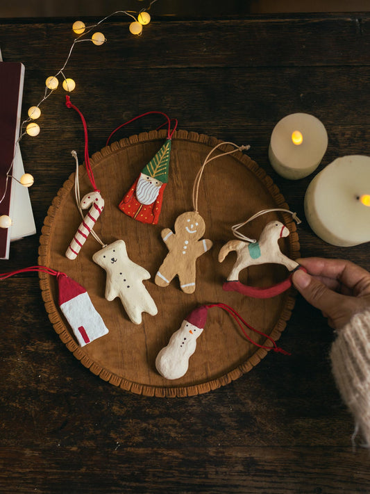 fog linen work ペーパーマッシュ ホリデーオーナメント