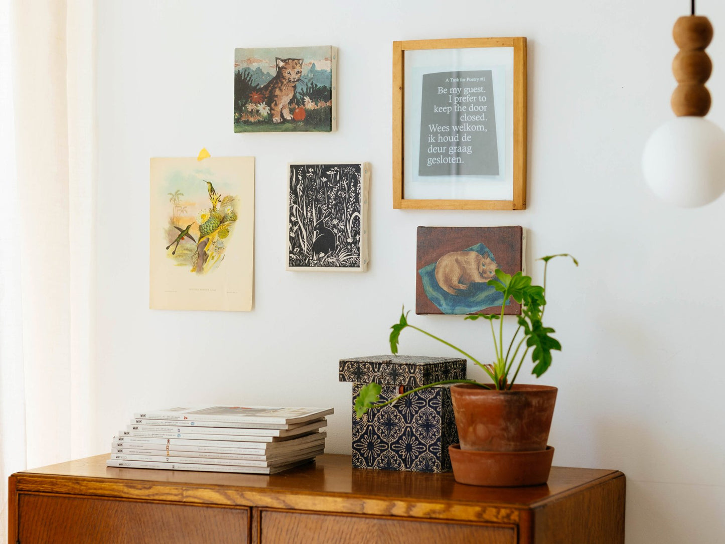 オリジナル・スモールアート(キャンバスプリント)/青い目の猫