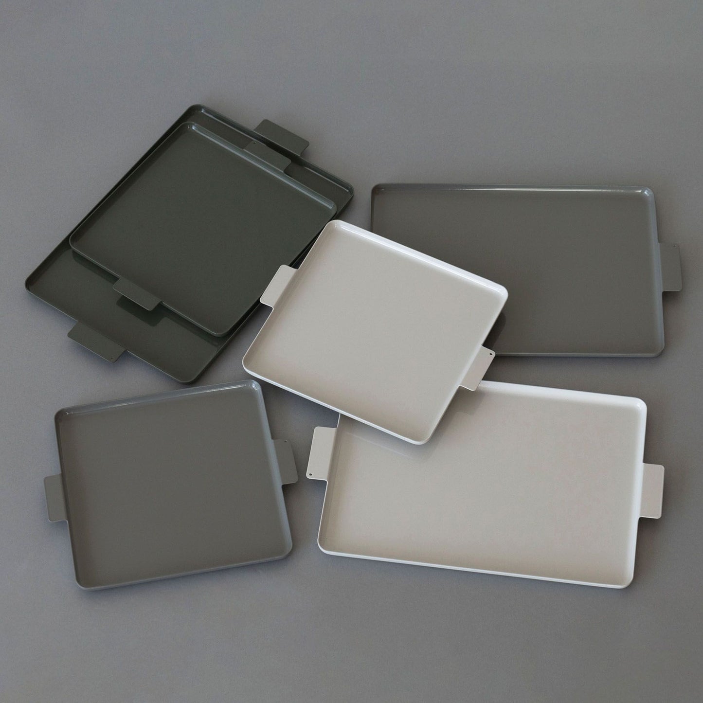 yumiko iihoshi porcelain イイホシユミコ/‘Colored’ aluminum tray square・rectangle