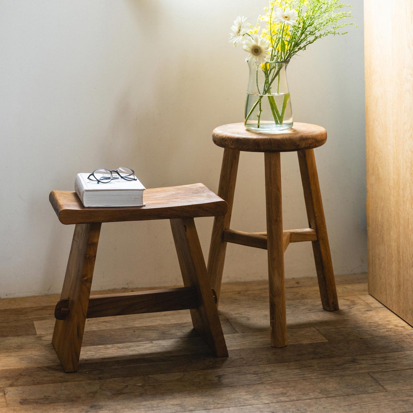 チークウッドスツール/ラウンド