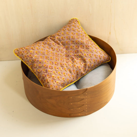 オルネコ・ミニクッション/ブロックプリント柄