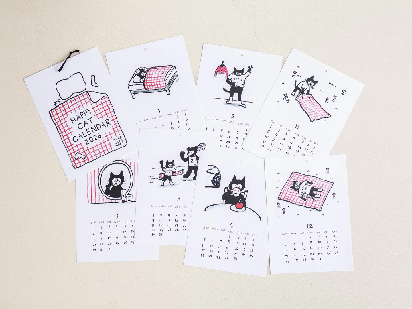 坂巻弓華 HAPPY CAT カレンダー 2026