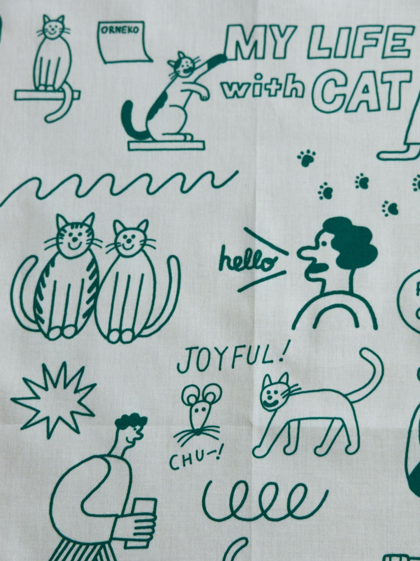 STOMACHACHE. × Orneko ハンカチ