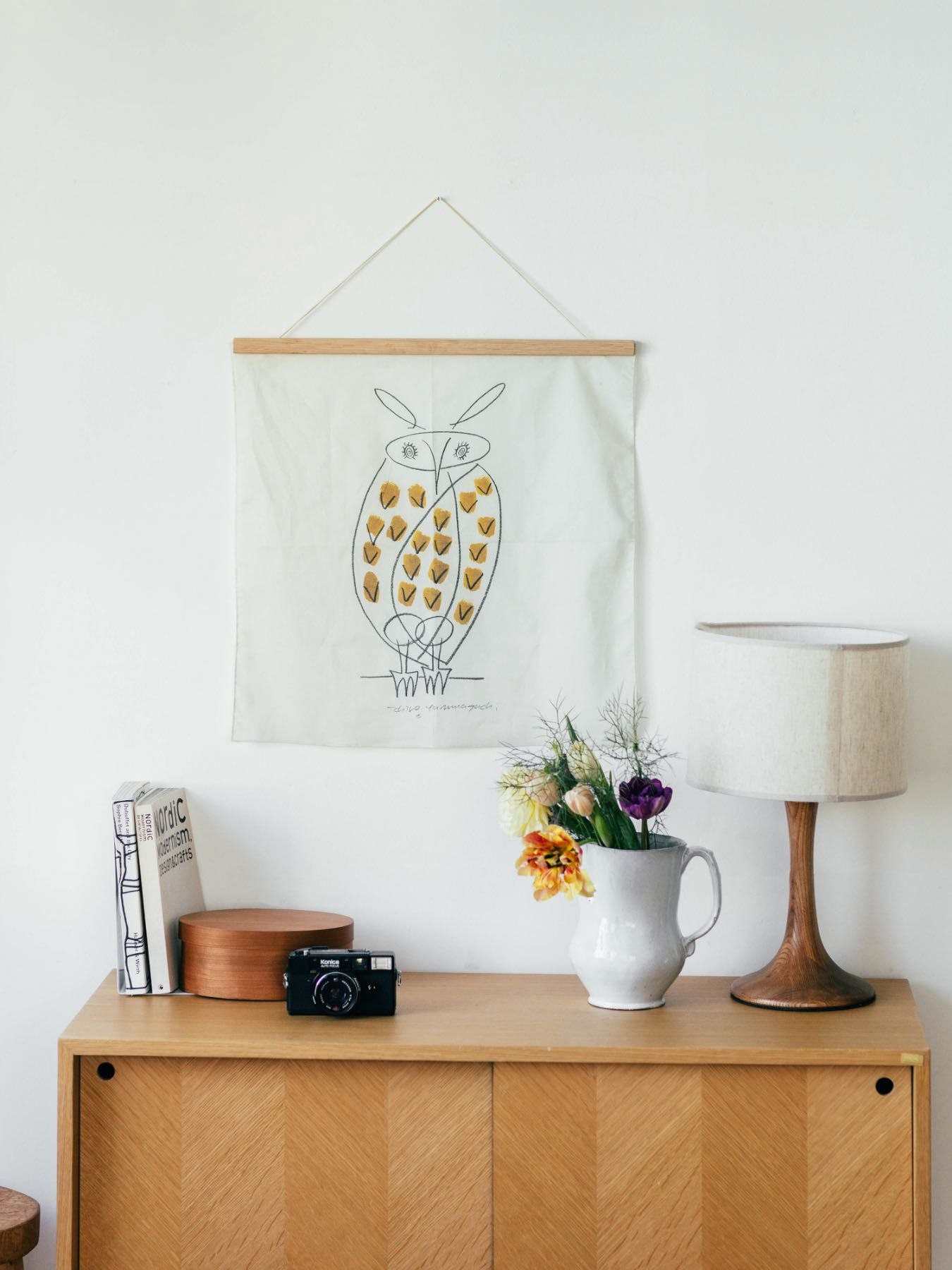 山口一郎 ハンカチ／フクロウ｜ハンカチ・靴下｜オルネ ド フォイユ