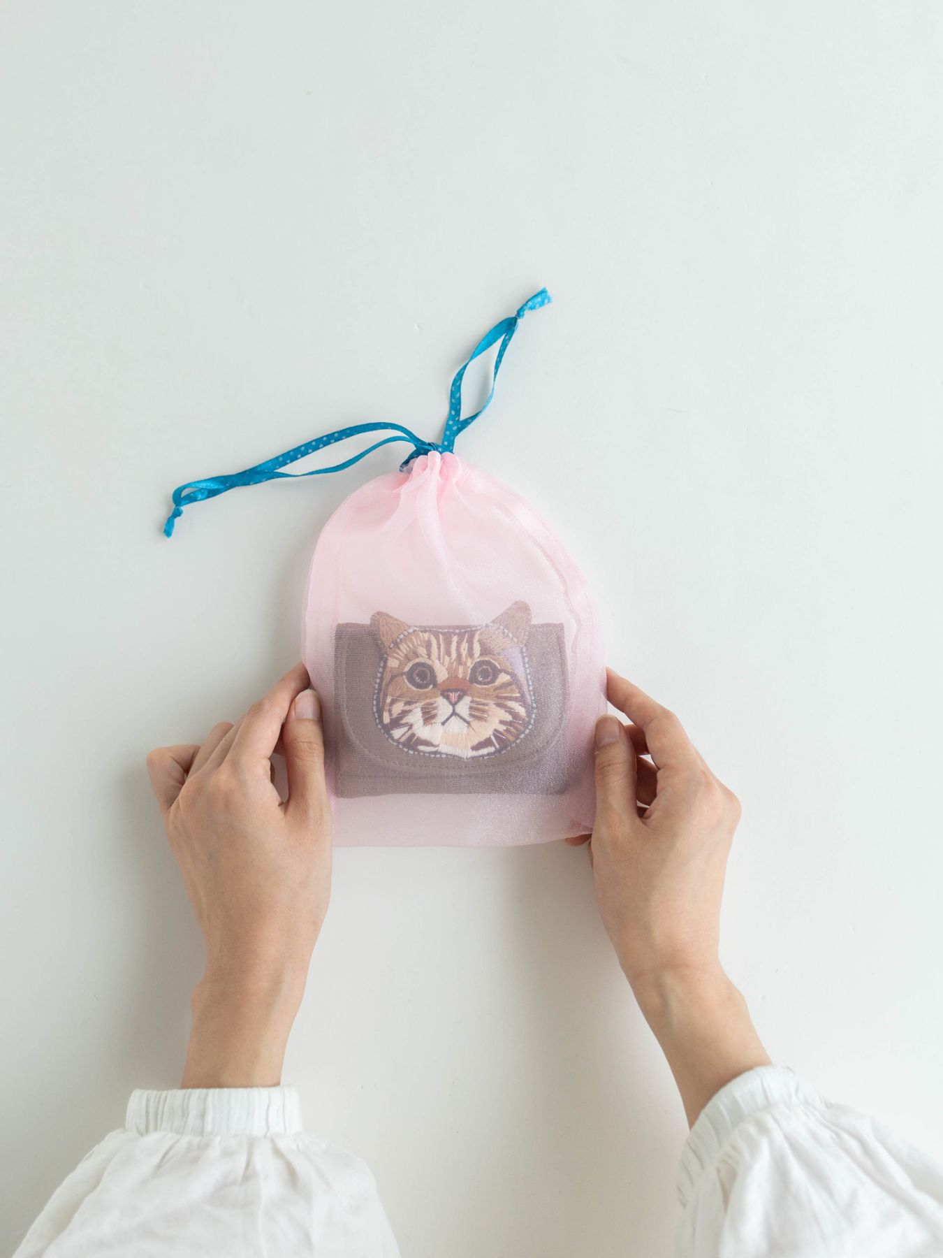 tamaoworld 刺繍ねこ ミニ財布