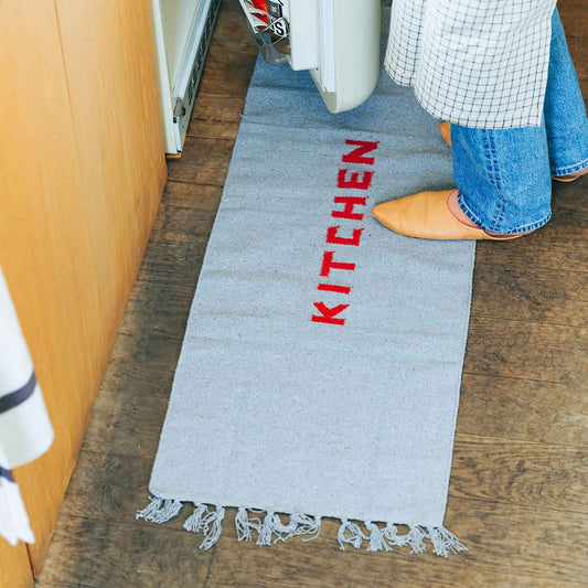 HANDLOOMED RECYCLE YARN KITCHEN MAT 45︎×120cm(キッチンマット)