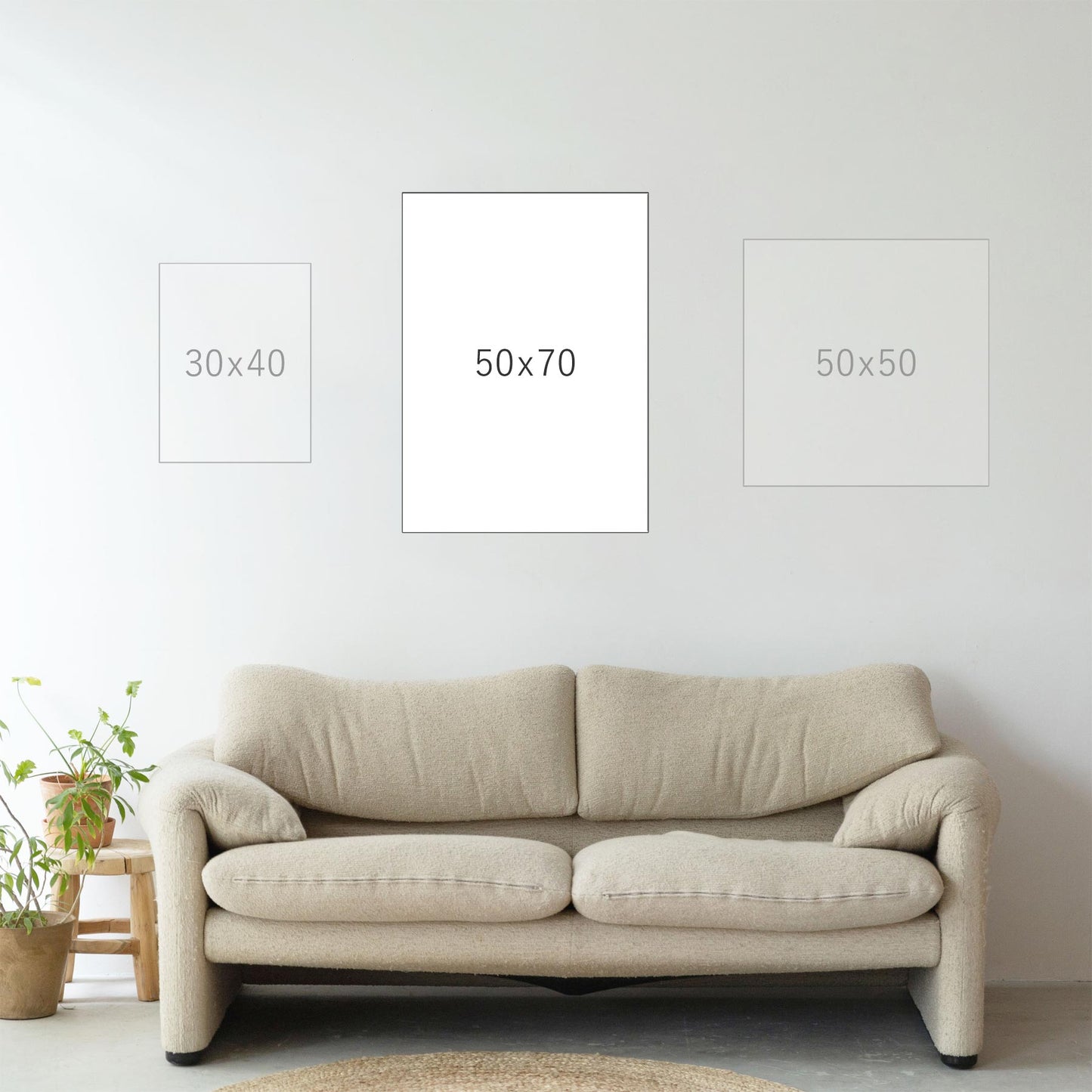 いぬいかずと オリジナルポスター/2匹のネコ(50cm×70cm)