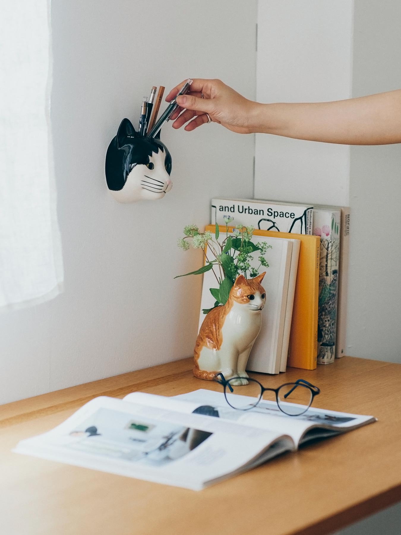 Quail Ceramics キャット・ウォールベース