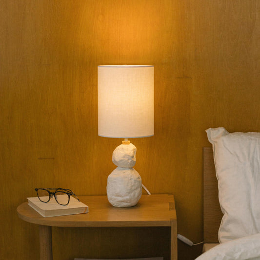 3RD CERAMICS 土のテーブルランプ/2段