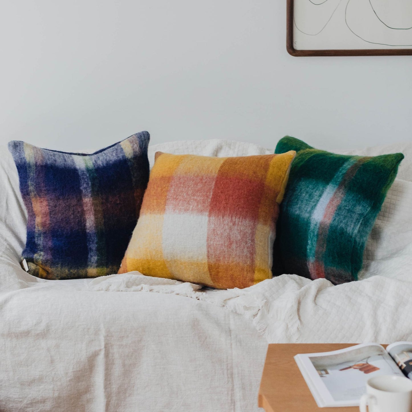 オリジナル・チェッククッションカバー