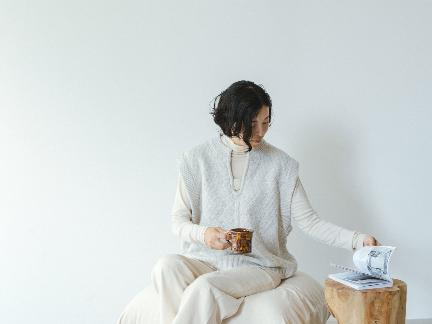 ONICA Superfine Wool Vest/Mist