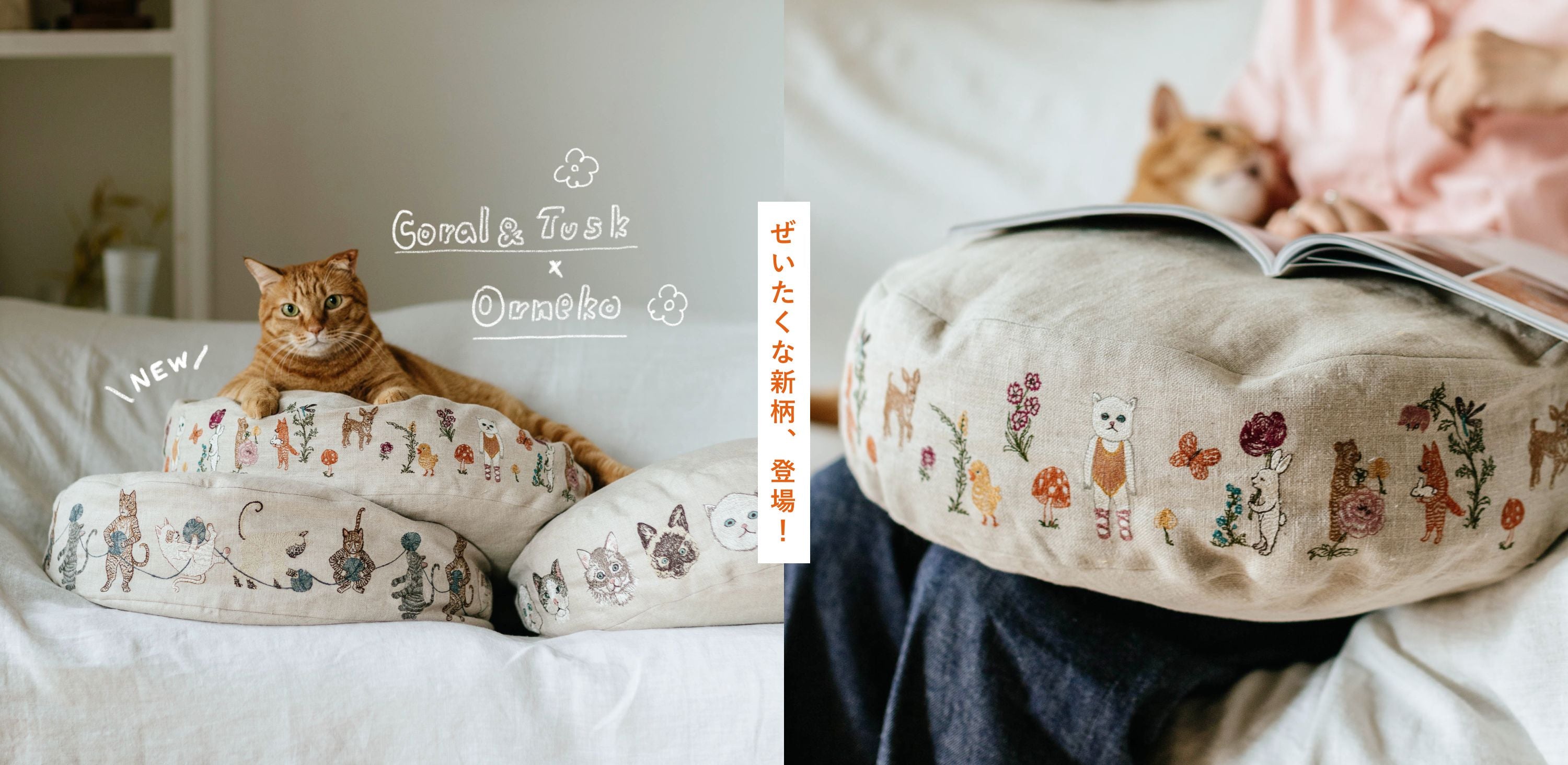 Coral & Tusk × Orneko ラウンドネコベッド_1