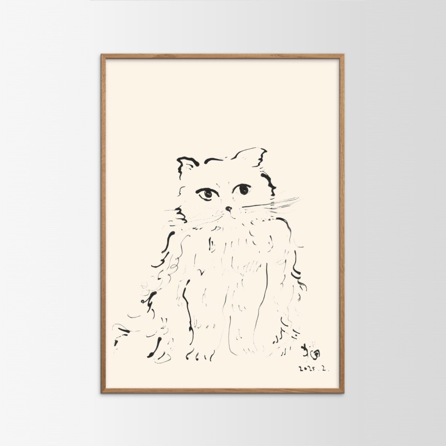 ティガー ポスターフレーム 約106cm x 62cm 木製ポスターフレーム／ブラック｜アートポスター・フレーム｜オルネ