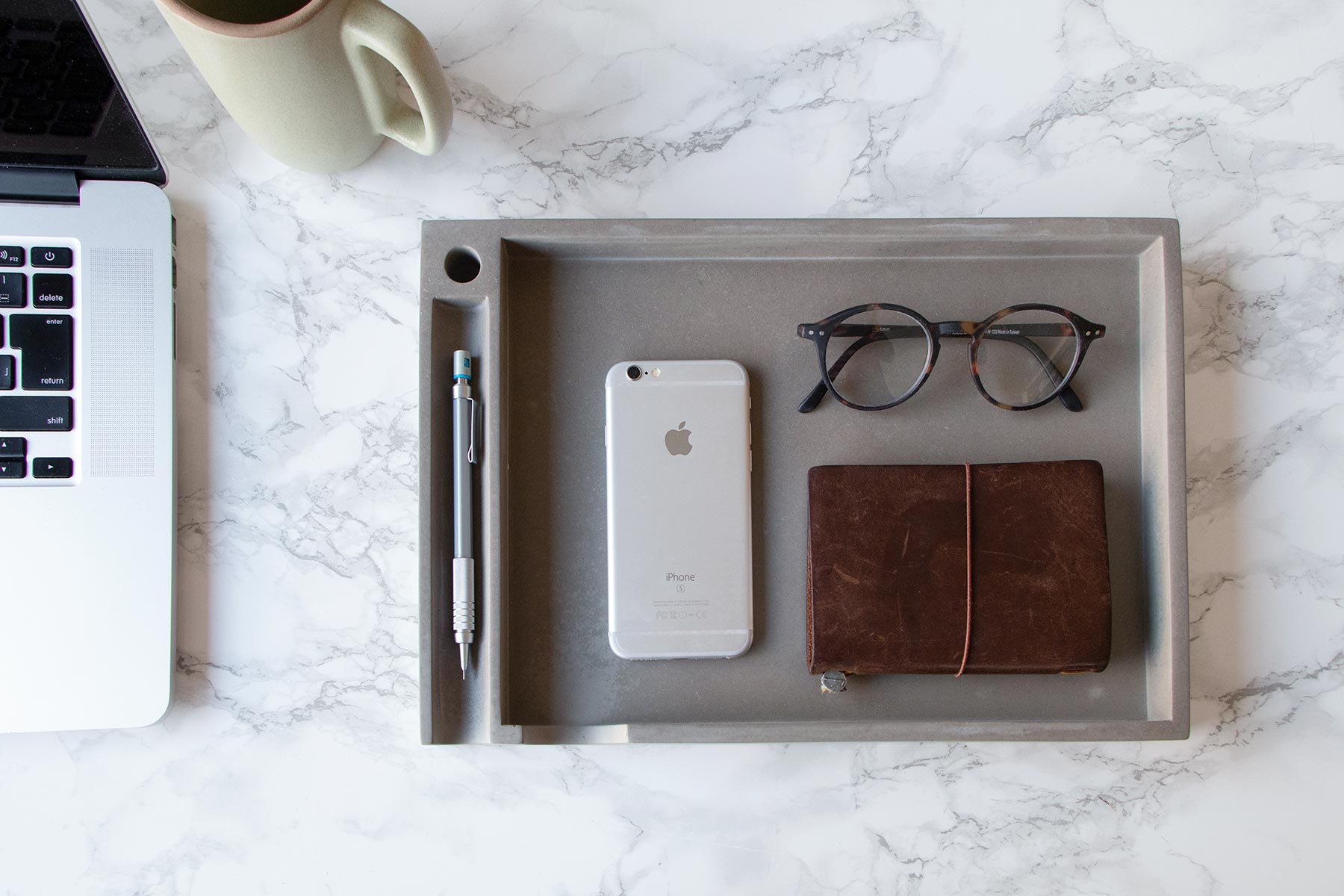 デスクオーガナイザー/コンクリート(A)