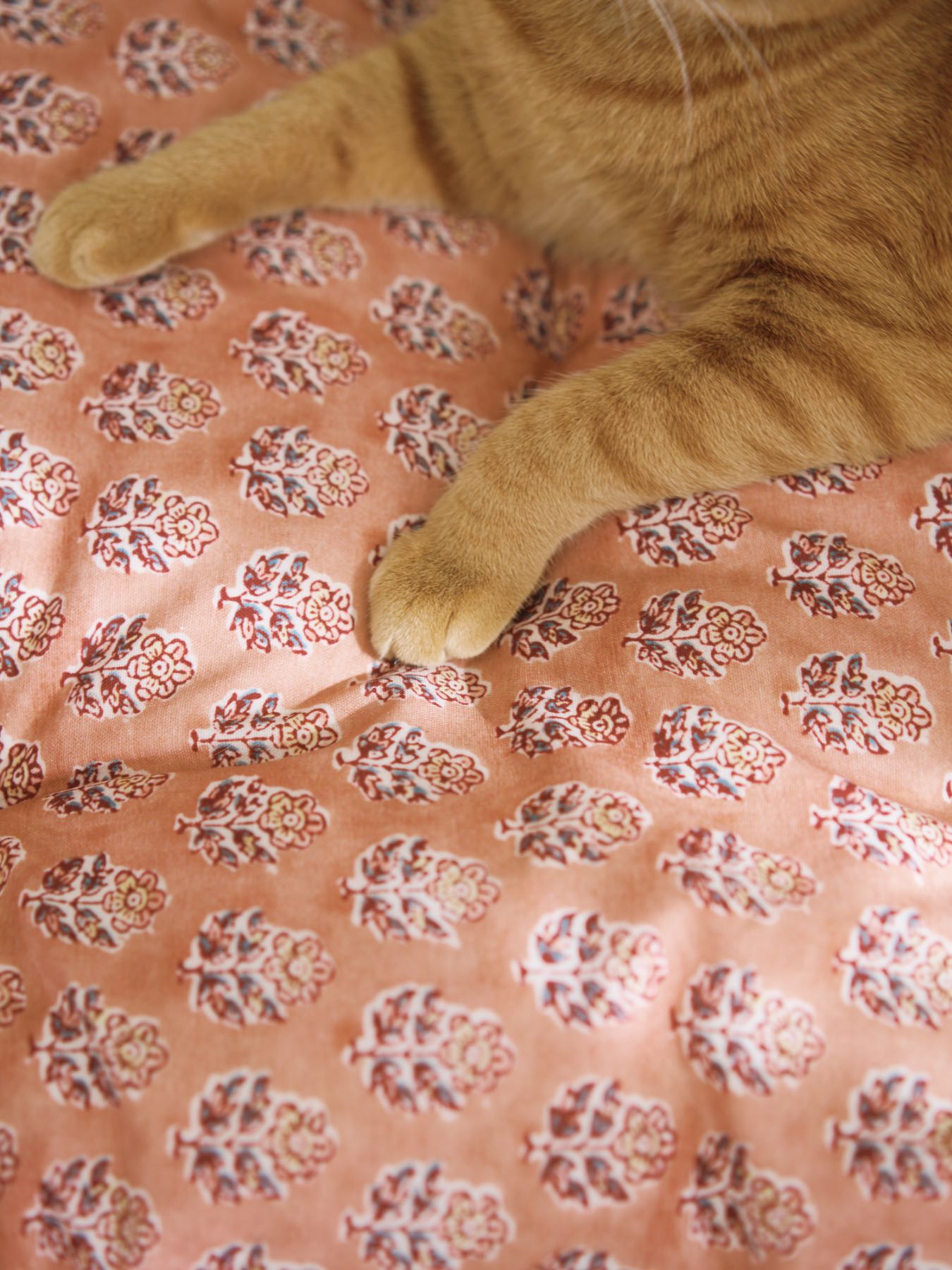 オリジナル・プリントシートクッション／ブロックプリント柄