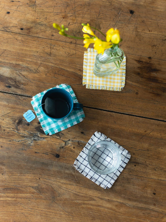 fog linen work × Orné de Feuilles コースター