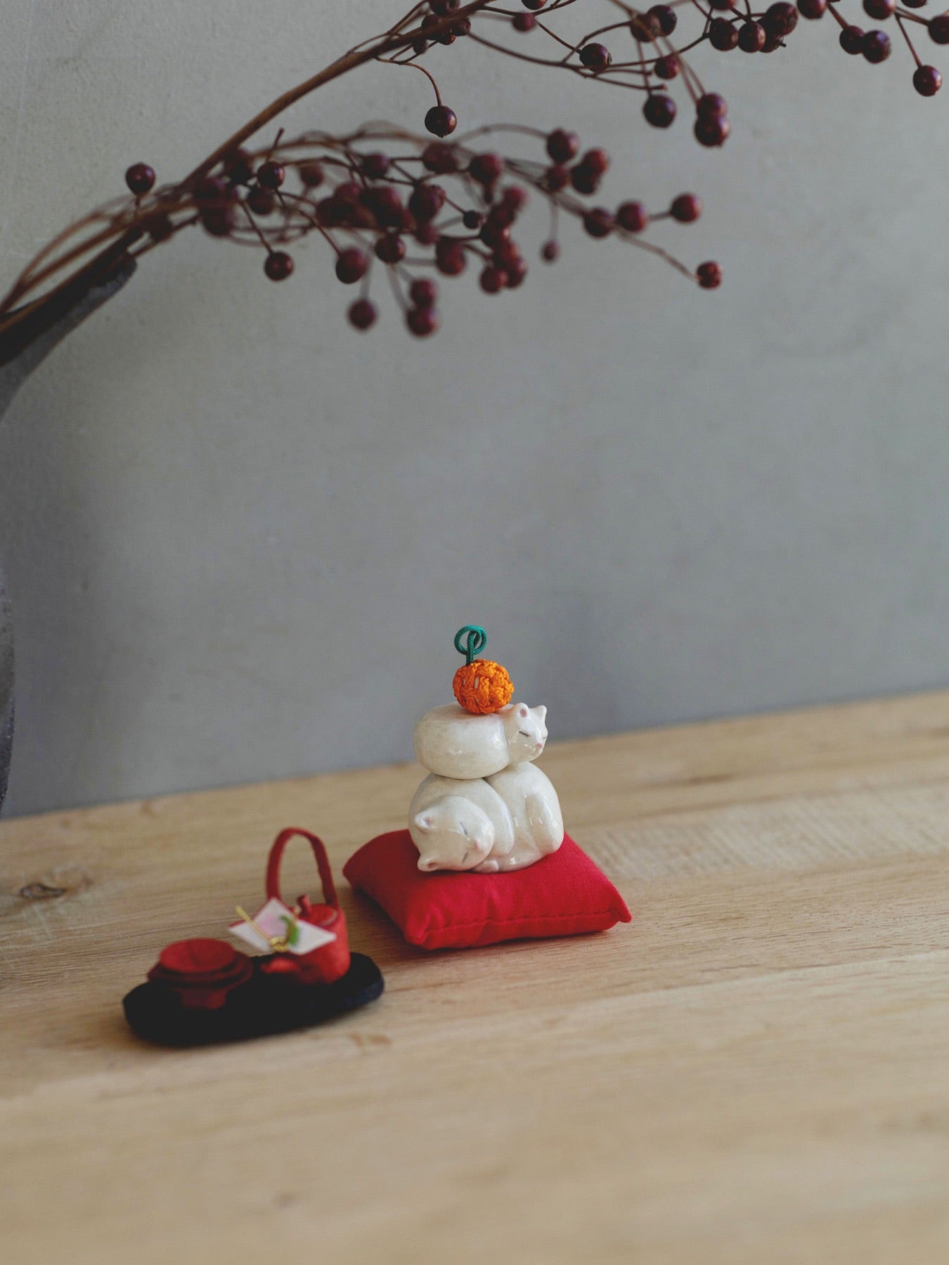 ま工房 × Orneko 猫の鏡餅｜オルネコ（ネコモチーフ）｜オルネ ド