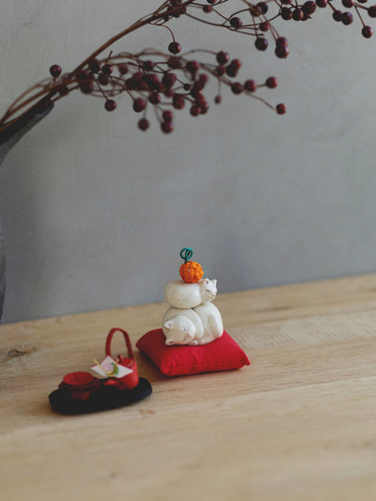 ま工房 × Orneko 猫の鏡餅