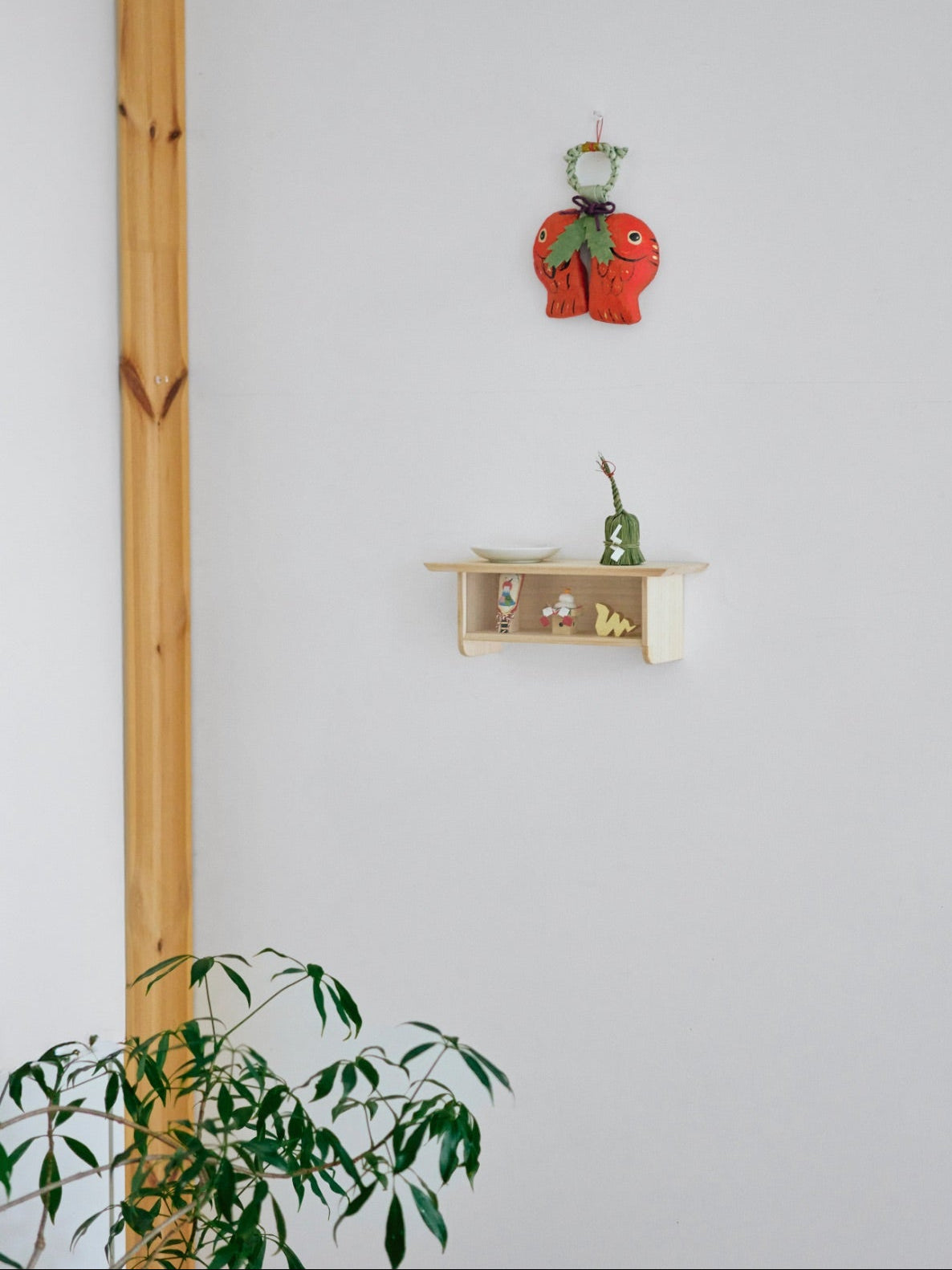 張り子の玄関飾り／向い鯛（別注）