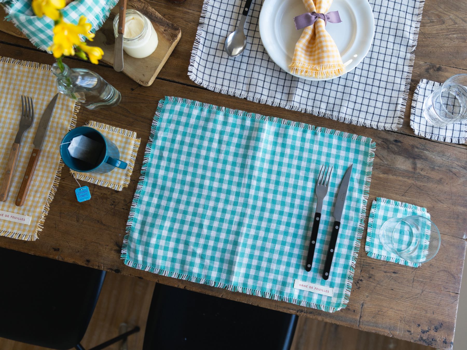 fog linen work × Orné de Feuilles コースター｜コースター・マット