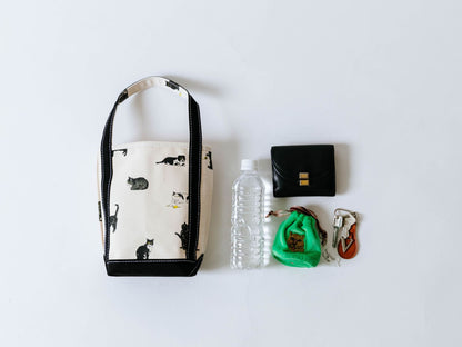 TEMBEA 巾着POCHETTE & BAGUETTE TOTE／BLACK CAT