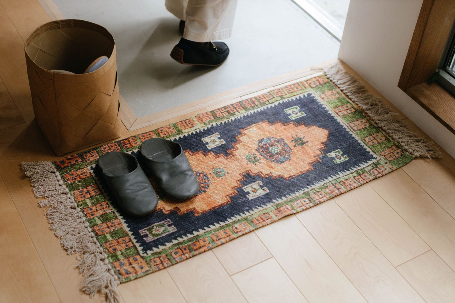 オリジナル・ヴィンテージラグ柄プリントマット