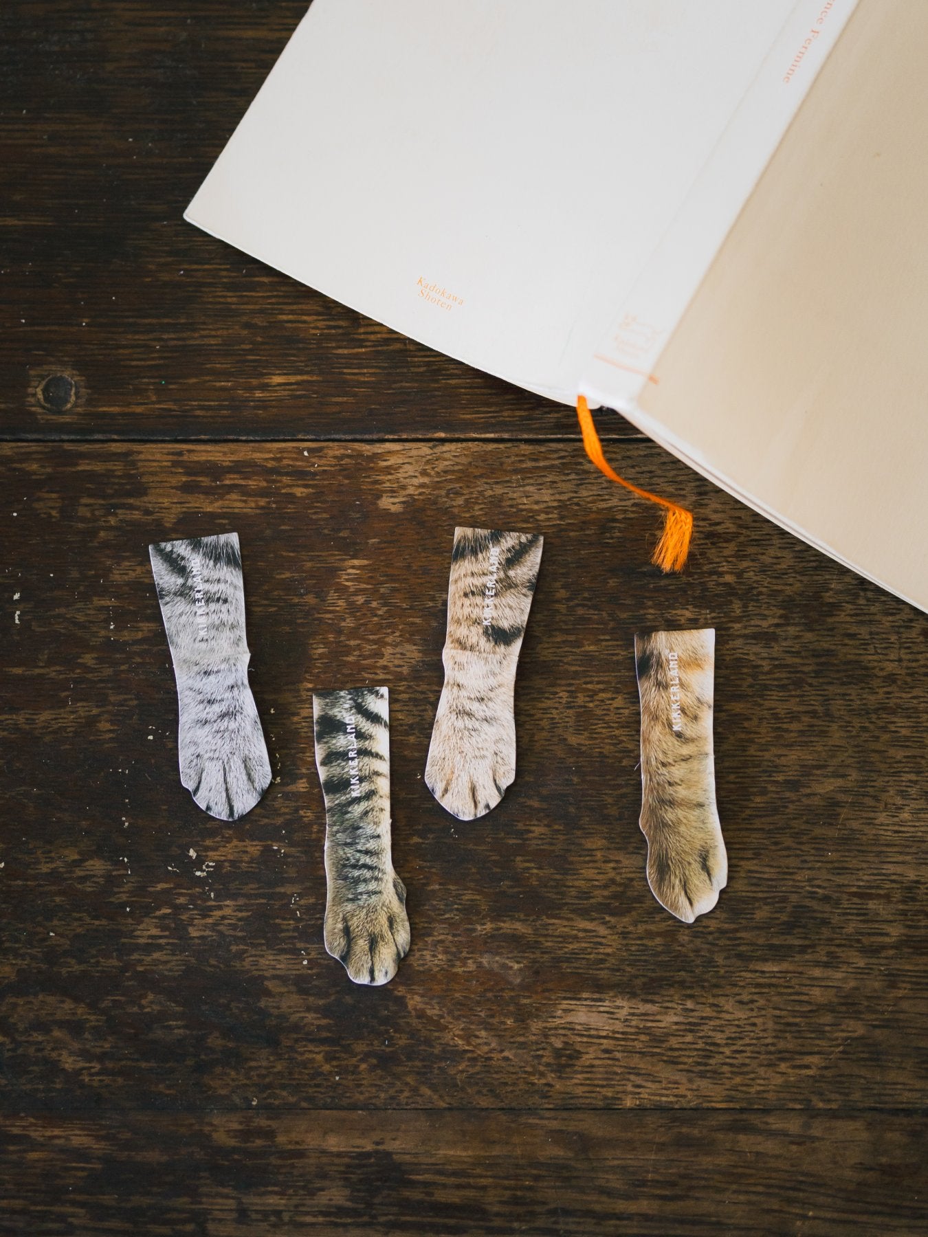 MAGNETIC CAT PAW BOOKMARKS（ブックマーク4個セット）｜文具