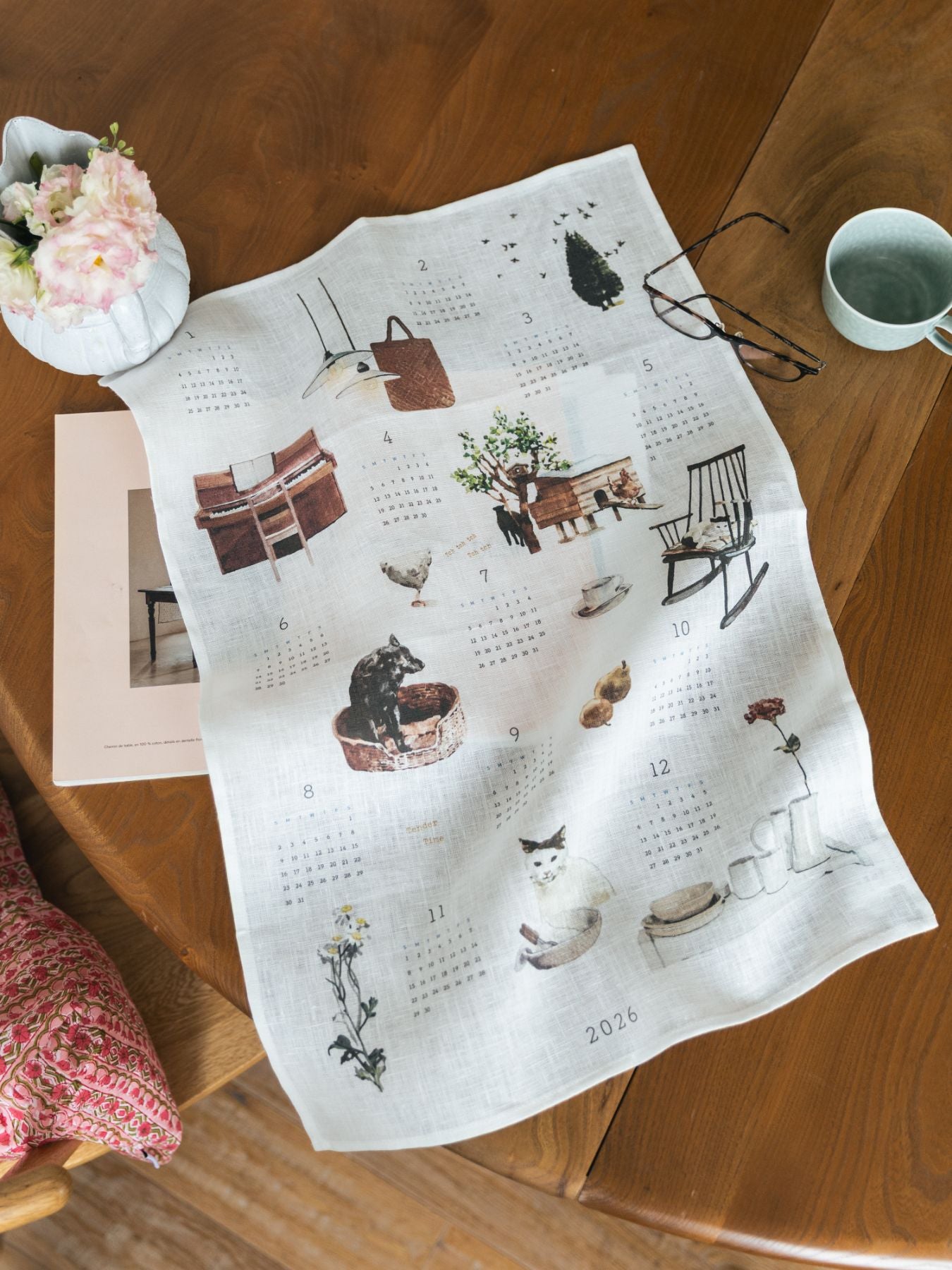 MISATO OGIHARA × fog linen work  2026 リネンカレンダ－