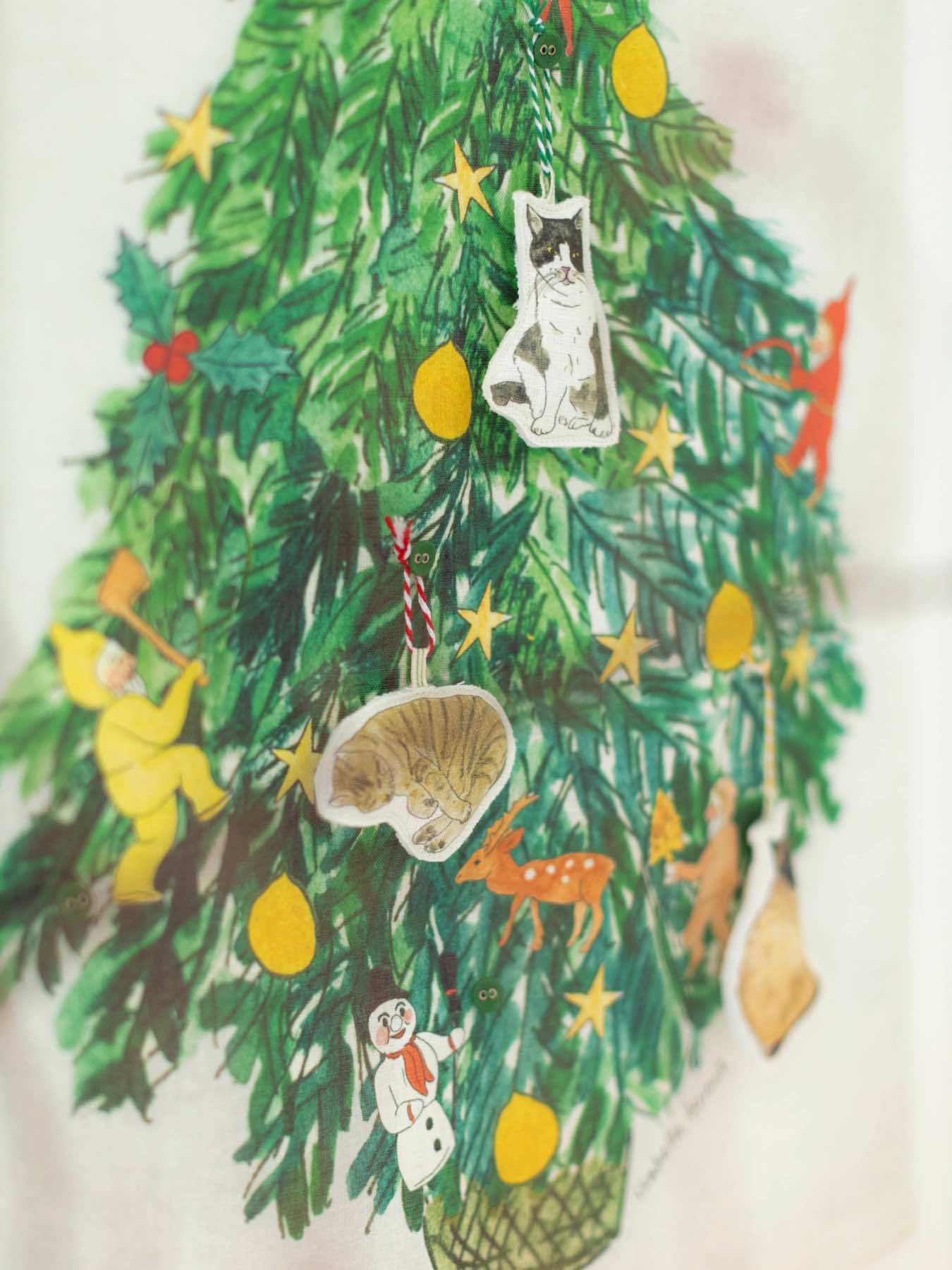 isabelle boinot × fog linen work 猫のオーナメント（3個セット）