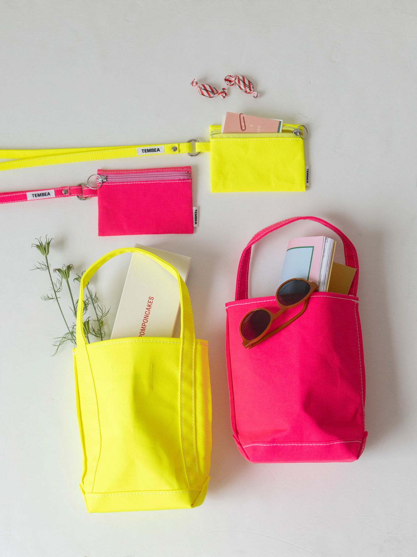 テンベア　ミニトート　ネオンカラー TEMBEA｜BAGUETTE TOTE MINI／NEON - Orné de Feuilles(オルネド