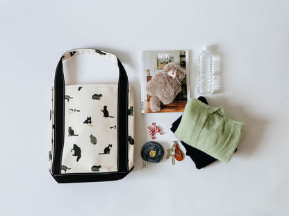 TEMBEA 巾着POCHETTE & BAGUETTE TOTE／BLACK CAT