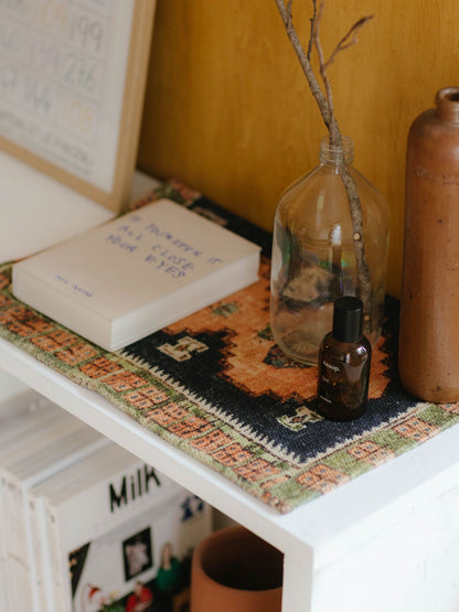 オリジナル・ヴィンテージラグ柄プリントマット