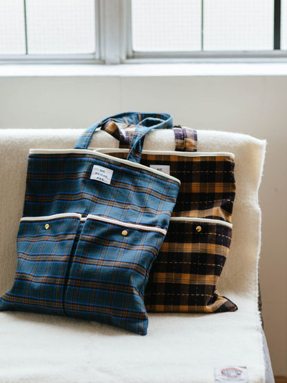 ne pense pas チェックトートバッグ（2ポケット）