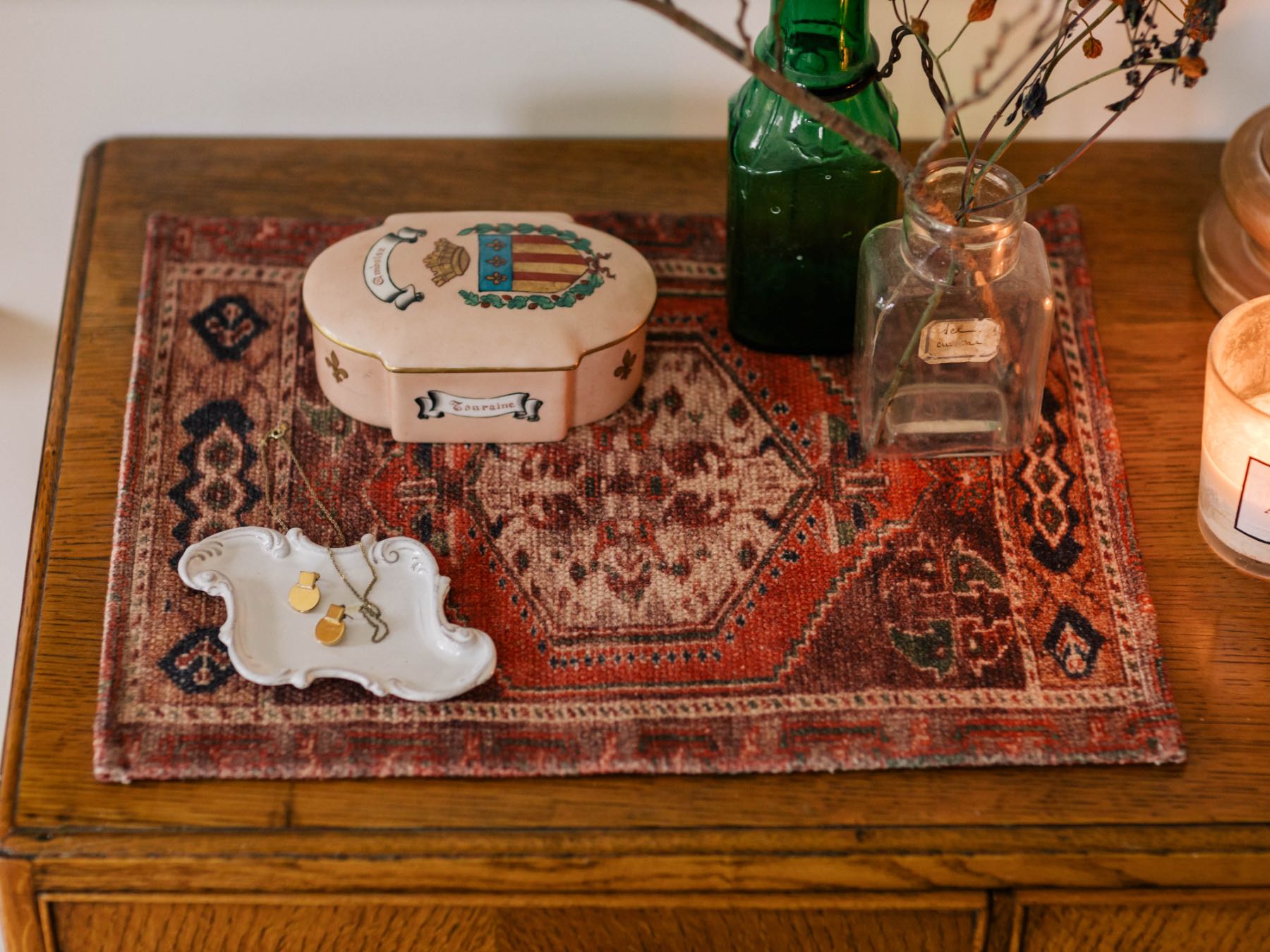 オリジナル・ヴィンテージラグ柄プリントマット｜マット｜オルネ ド