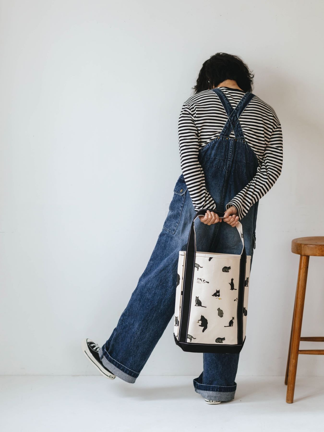 TEMBEA 巾着POCHETTE & BAGUETTE TOTE／BLACK CAT