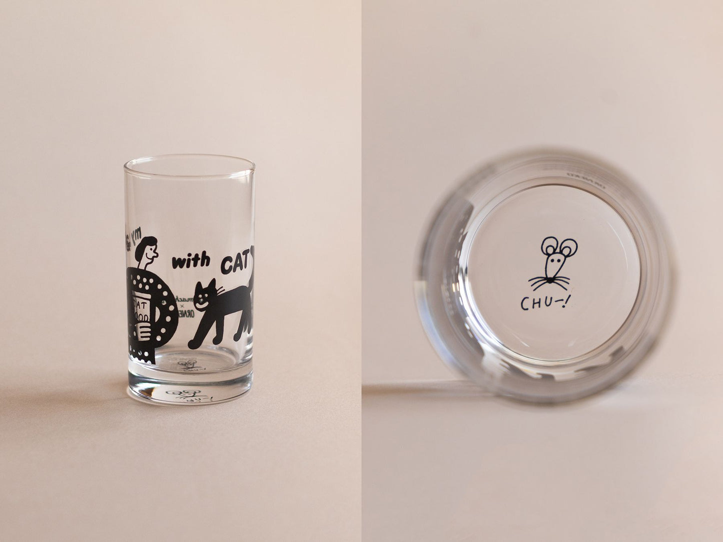 my life with cat<br>
底面をのぞくと、ネズミちゃんが「CHUー!」