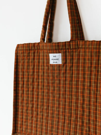 ne pense pas キルティングチェックバッグ