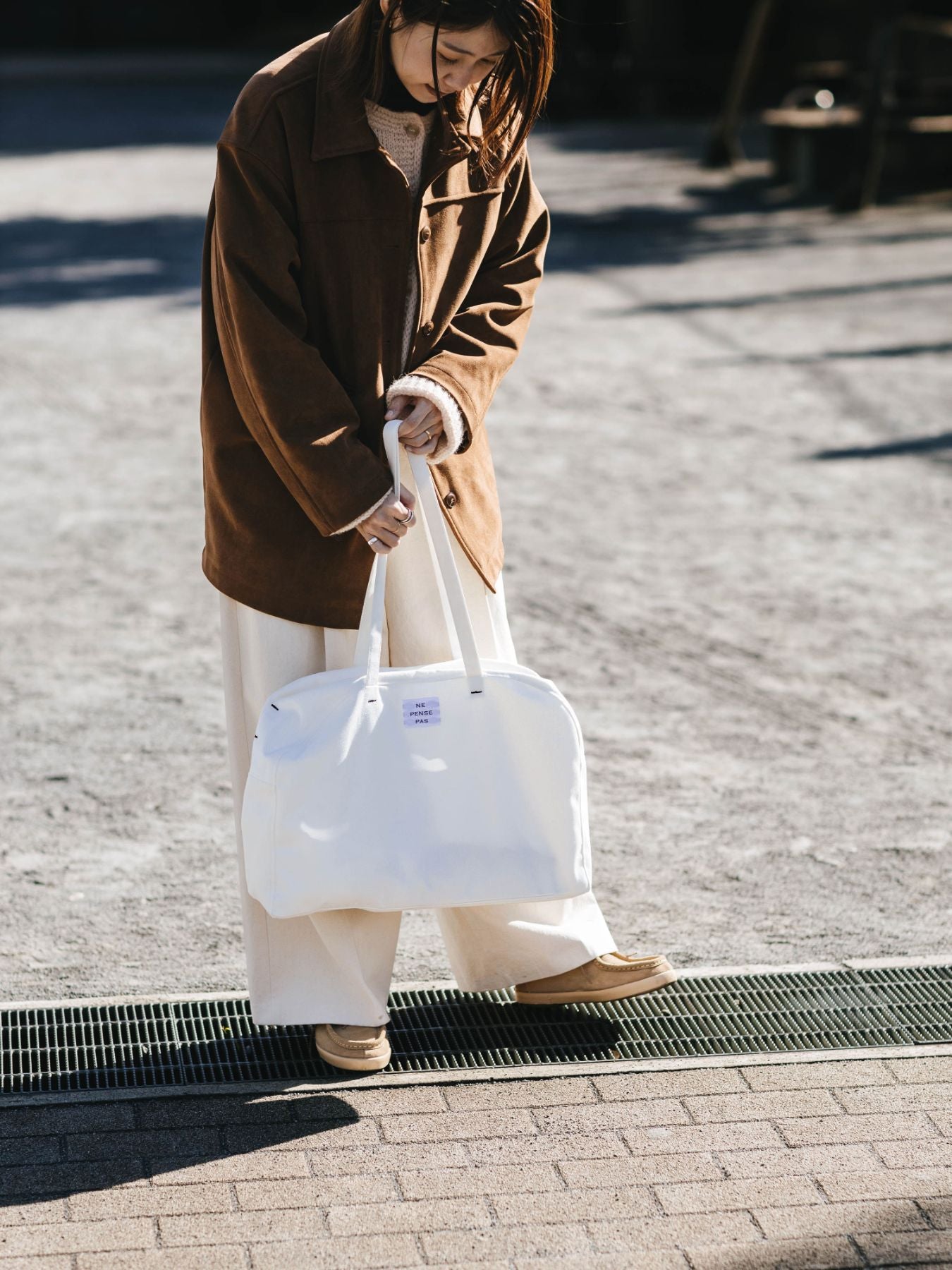 ne pense pas デニムボストンバッグ