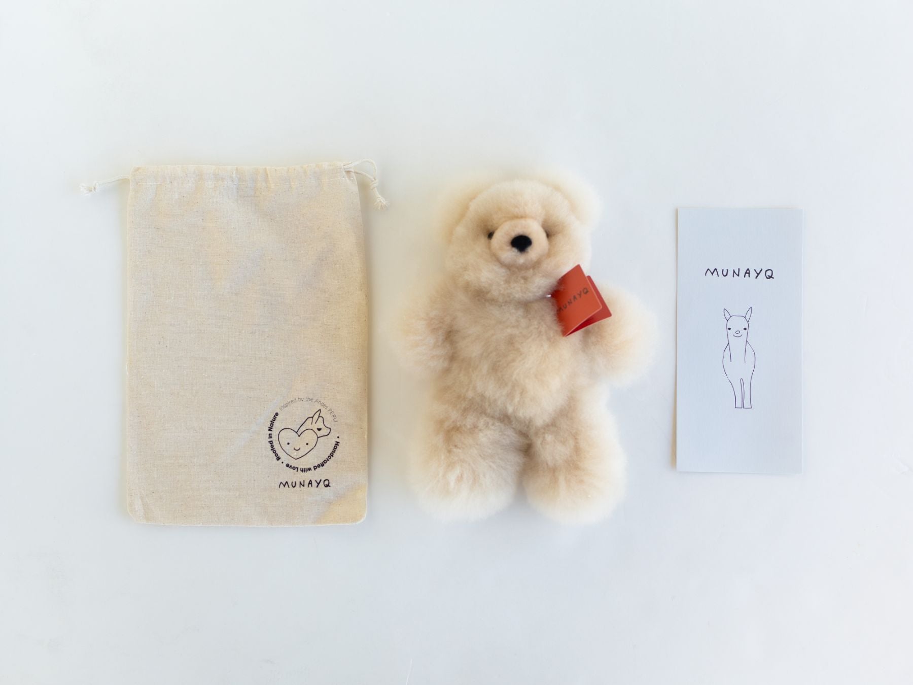 MUNAYQ ベビーアルパカ テディベア｜オブジェ・ぬいぐるみ｜オルネ ド