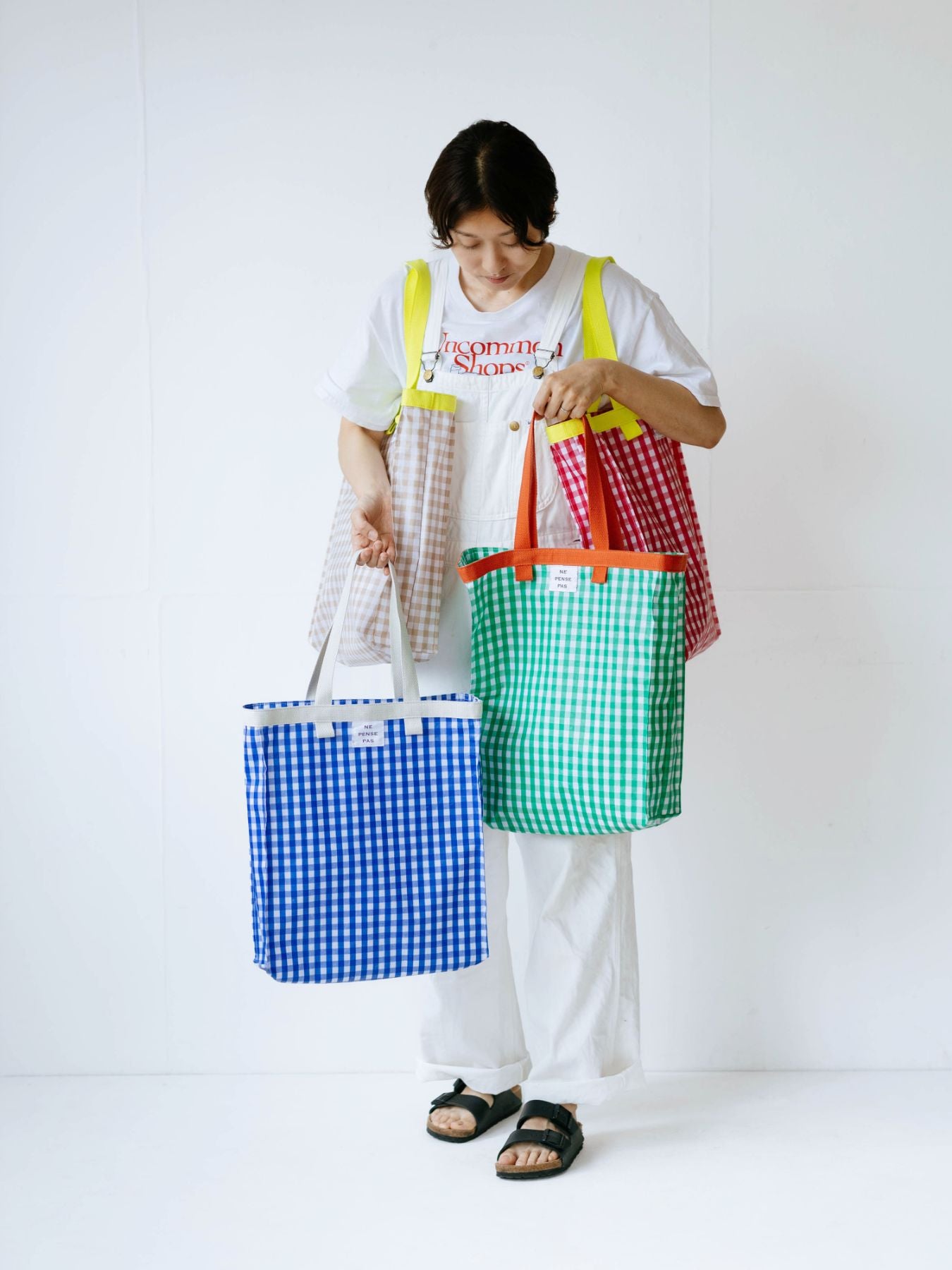 ne pense pas ギンガムチェックバッグ｜バッグ｜オルネ ド フォイユ