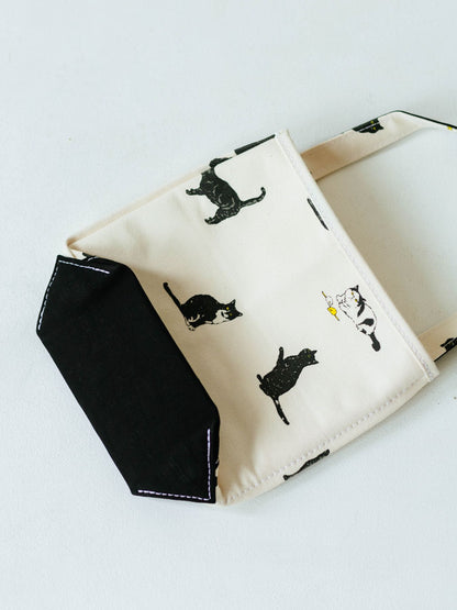TEMBEA 巾着POCHETTE & BAGUETTE TOTE／BLACK CAT