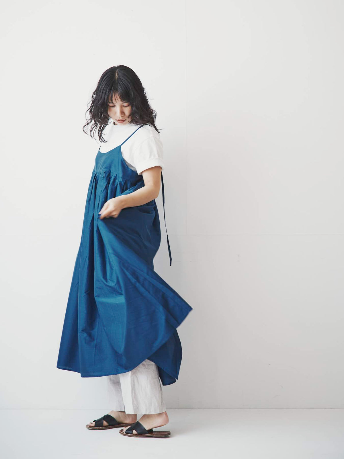 miiThaaii コットンシルク アミン スリップドレス／ターコイズ – Orné 